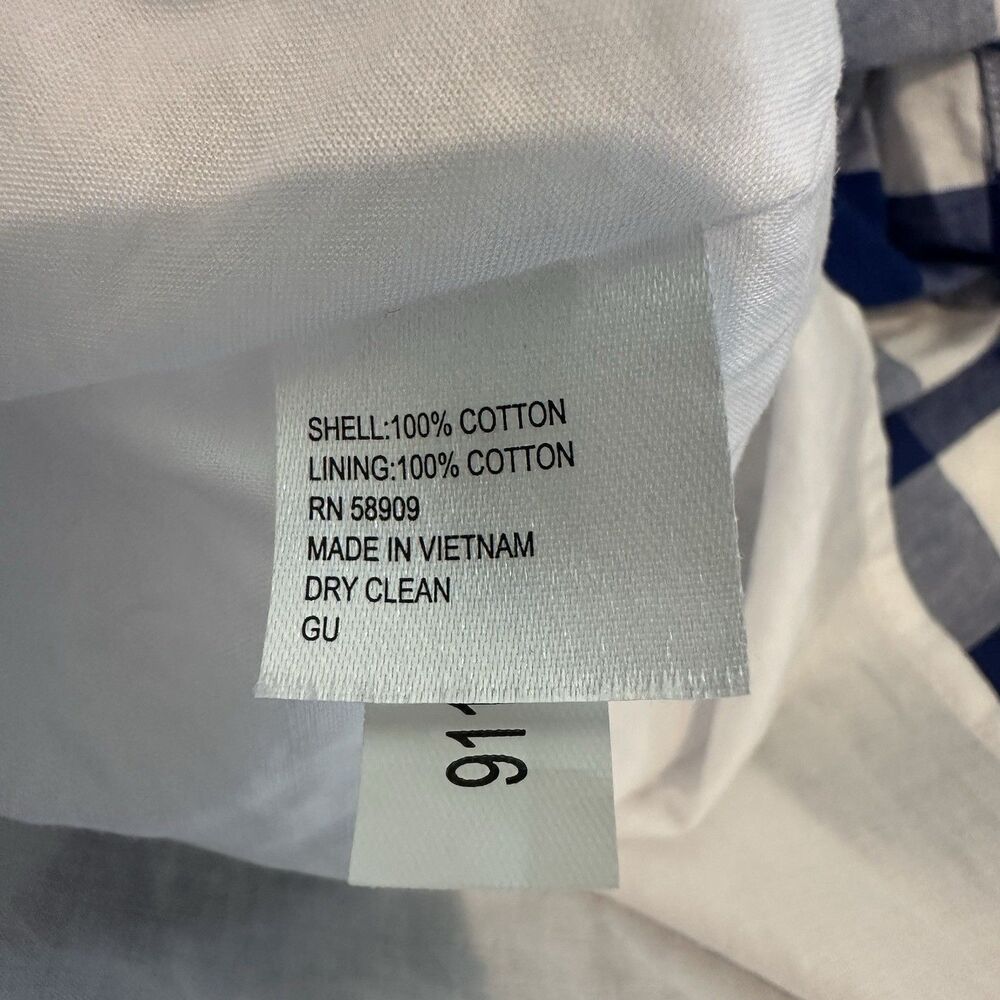 Antonio Melani Dress Women’s Size 12 Blue Gingham Midi Lined Cottagecore Dorothy - Picture 9 of 14